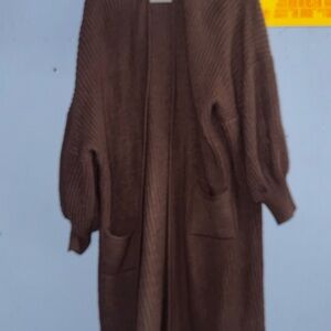 Cozy Mauve Sweater Cardigan